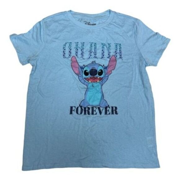 Disney Lilo &‎ Stitch Juniors Ohana Family Graphic T-Shirt World Park Hawaiian - Picture 6 of 7